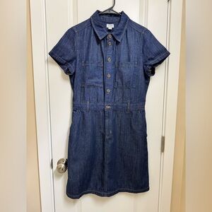 J. Crew Blue Chambray Shirt Dress